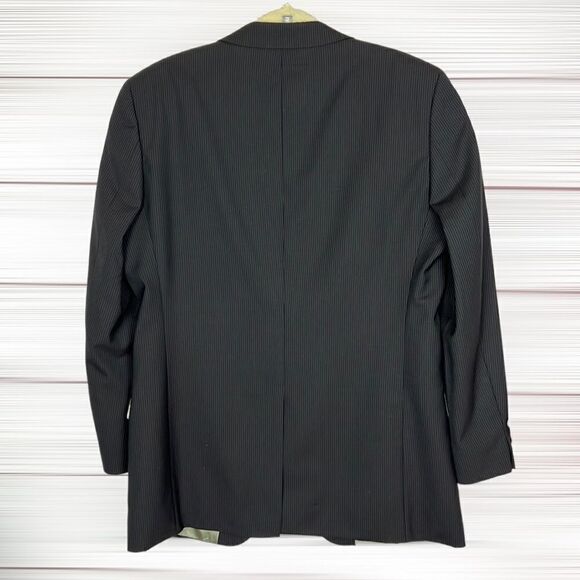 HUGO by HUGO BOSS Wool Striped Single Breasted Blazer Two Button Suit Jacket 42R - Picture 5 of 16